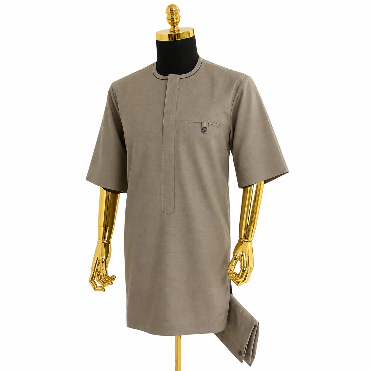 Men's Beige Cotton Traditional Kaftan
