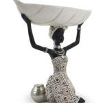 African tribal lady holder statue home decor