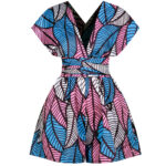 Modern African Dress V-Neck, Short