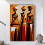 African Abstract Wall Art Painting 50"x70"