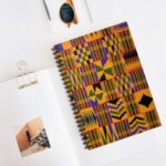 Kente Print African Journal, Spiral Notebook, African Print Diary, Tribal Blank Book, Cultural Writing Journal